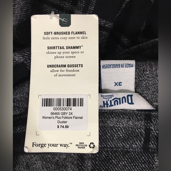 DULUTH TRADING Flannel Duster - Picture 7 of 14